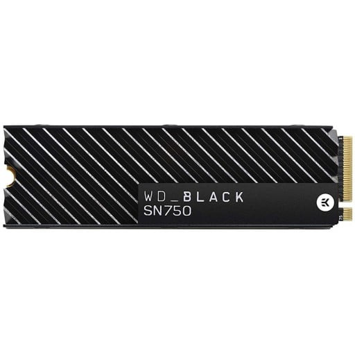 Western Digital WD Black SN750 500GB M.2 2280 NVMe PCIe 3.0 Solid State Drive - With Heatsink