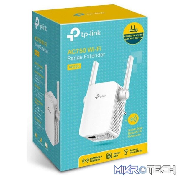 net-re205_1 TP-Link RE205 AC750 Wi-Fi Range Extender - Image 1
