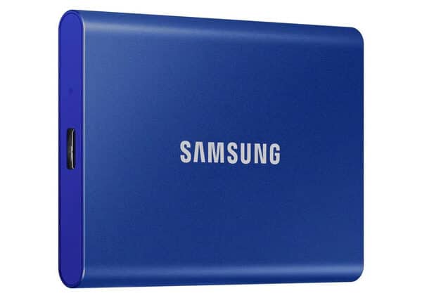 Samsung MU-PC1T0H/WW T7 1TB USB 3.2 Gen.2 2.5" Indigo Blue External Solid State Drive
