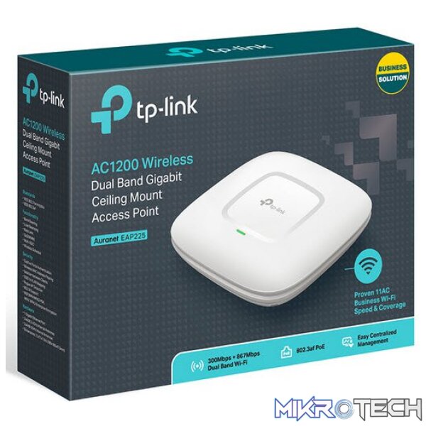 tl-eap225_1 TP-Link AC1200 Wireless Dual Band Gigabit Ceiling Mount Access Point - Image 1