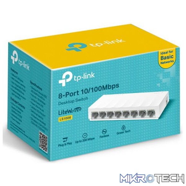 tl-ls1008_1 TP-Link LS1008 Litewave 8-port 10/100mbps Desktop Switch - Image 1