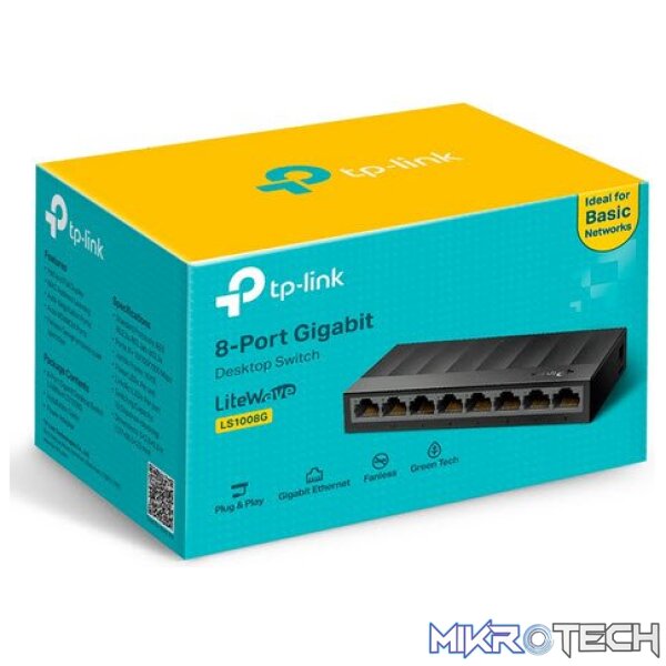 tl-ls1008g_1 TP-Link LS1008G Litewave 8-port Gigabit Desktop Switch - Image 1