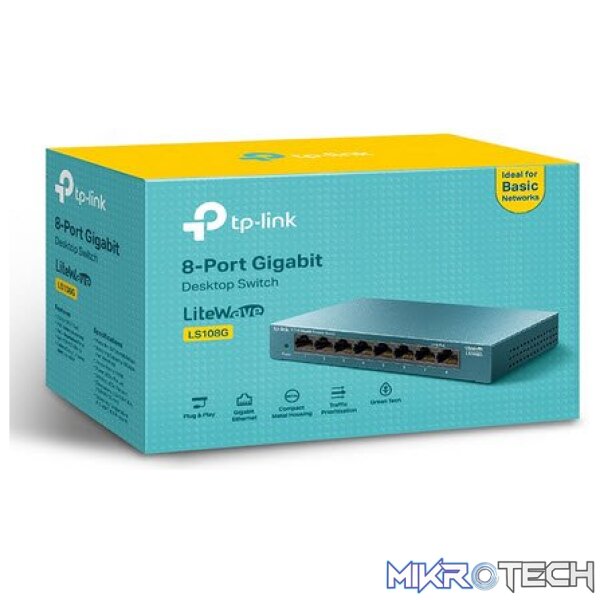tl-ls108g_1 TP-Link LS108G - Litewave 8-port Gigabit Desktop Switch - Image 1