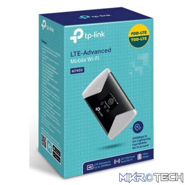 tl-m7450_1 TP-Link 300Mbps 4G LTE-Advanced Mobile Wi-Fi - Image 1