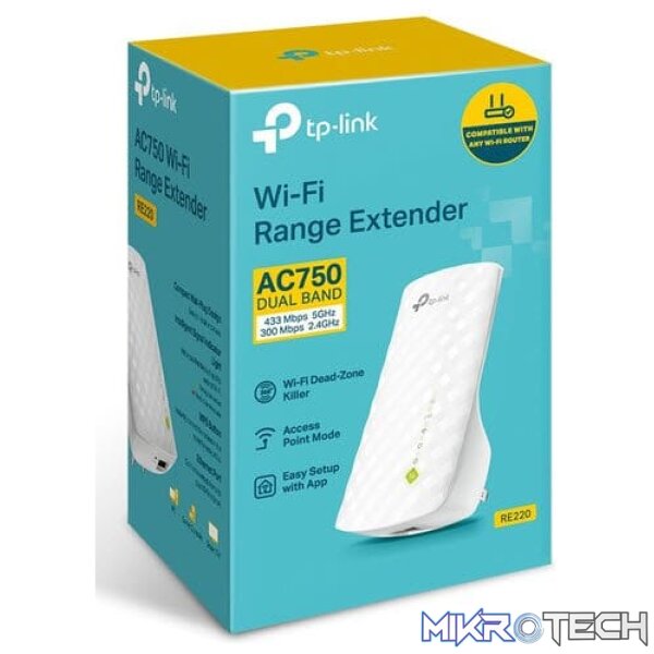 tl-re220_1 TP-Link RE220 AC750 WiFi Range Extender - Image 1