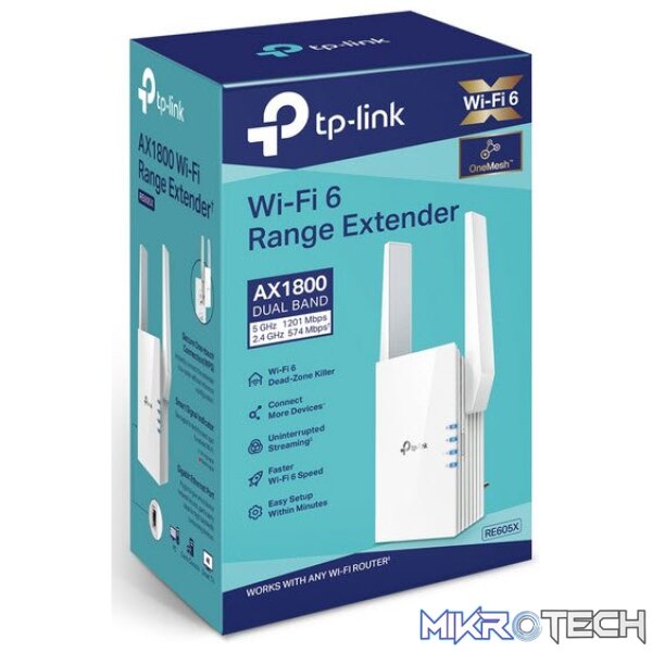 tl-re605x_1 TP-Link RE605X AX1800 Wi-Fi Range Extender - Image 1