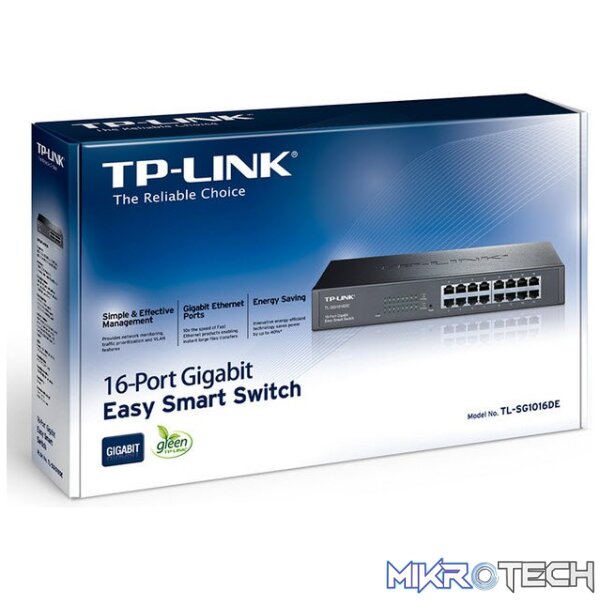tl-sg1016de_1 TP-Link TL-SG1016DE 16-Port Gigabit Easy Smart Switch - Image 1