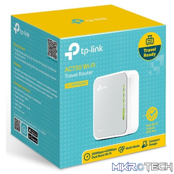 tl-wr902ac_1 TP-Link TL-WR902AC AC750 Wireless Travel Router - Image 1
