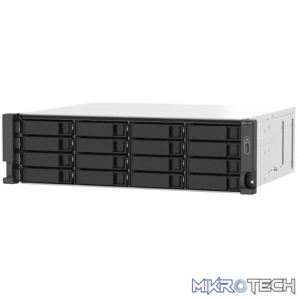 ts-1673au-rp-16g_1 Qnap TS-1673AU-RP AMD Ryzen Embedded V1500B 2.2GHz Quad-core 16 Bay 3U Rackmount Network Attached Server - Image 1