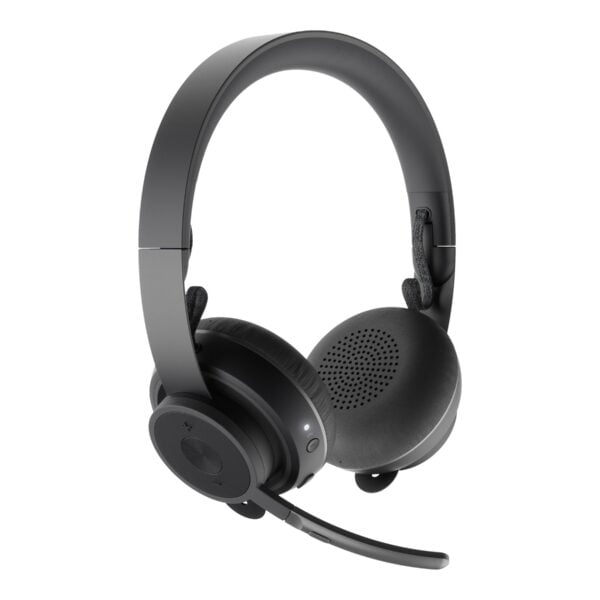 Logitech VC Zone Wireless Bluetooth headset - designed to help you work from anywhere with exceptional sound flip-to-mute mic and Qi wireless charging- MICROSOFT TEAMS CERTIFIED - 2 year limited warranty