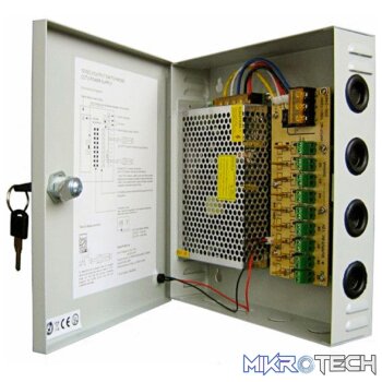 9 CHANNEL 15A CCTV POWER SUPPLY POW-123/9
