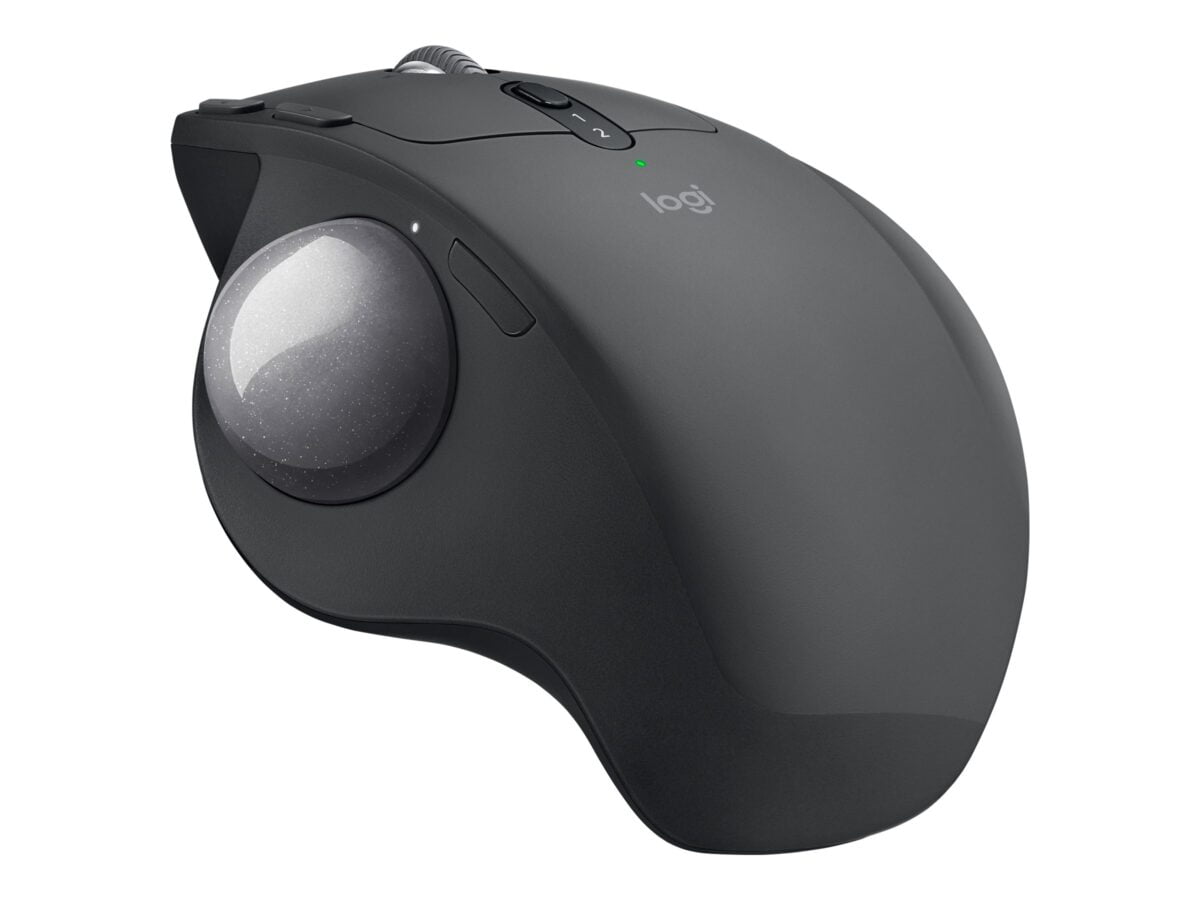 Logitech Wireless Mouse  MX ERGO  Trackball A new standard of comfort and precision Advanced tracking and precision mode button Precision scroll wheel with tilt Effortless Multi-Computer Workflow 2-Year Limited Hardware Warranty