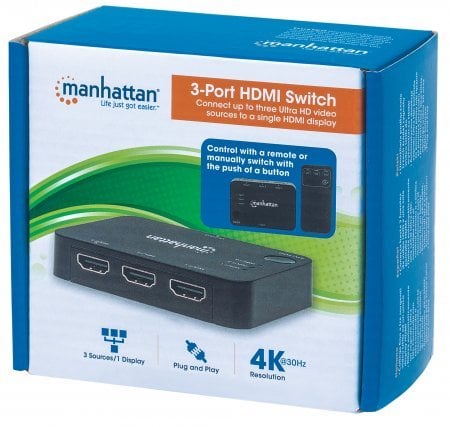 Manhattan 3 Port HDMI Switch - 3-Port