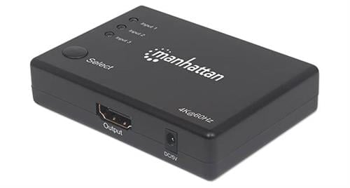Manhattan 4K Compact 3-Port HDMI Switch - 4K@60Hz
