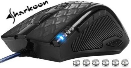 Sharkoon Drakonia Black Gaming Laser Mouse with adjustable weights