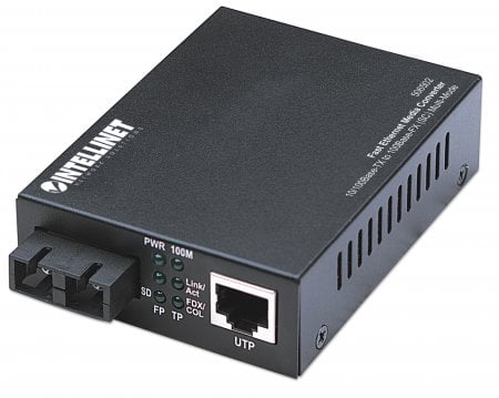 Intellinet Fast Ethernet Media Converter - 10/100Base-TX to 100Base-FX (SC) Multi-Mode