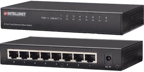 Intellinet 8-Port Fast Ethernet Office Switch - Desktop Size