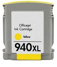 InkPower Generic Replacement Ink Cartridge for HP 940XL C4909A - Page Yield +- 1400 pages with 5% Coverage for HP OfficeJet Pro 8000 / 8500 /8500A  High Yield Yellow