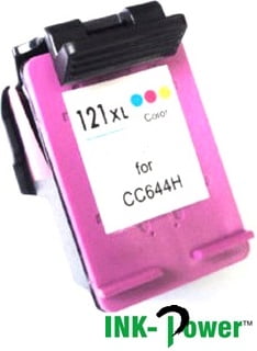 Inkpower Generic Ink Cartridge for HP 121XL  CC644HE for use with Deskjet D1560/D1663 / F2423 /F2480 / F2483 /F2493 / D2563/ D2663/F4473 /F4483 /F4583/ D5563 /C4683/C4783 C4793/ C4795-Page Yield up to 400 Pgs-Tri-Colour