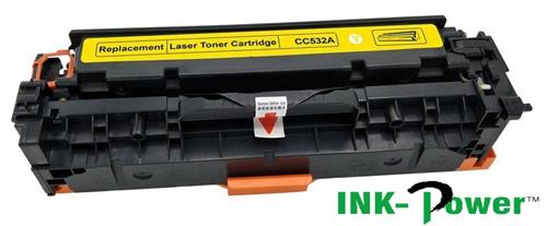 InkPower Generic Replacement for HP 304A CC532A Yellow Toner Cartridge- Page Yield 2800 Pages with 5% Coverage For Use with HP Colour LaserJet CM2320FXI