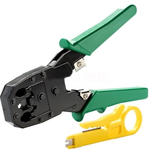 NetiX 3 In 1 Heavy Duty Modular Multi Function Crimping Tool- Crimps 4P 6P And 8P Position (RJ11/RJ12/RJ45)Modular Connectors- Suitable For Cat5 And Cat5e Cable With 8P8C