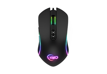 KWG Orion P1 RGB streaming lighting Unique lighting effects for gaming mouse 7 Keys for strategic assignment Adjustable DPI 12