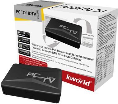Kworld PC TO HDTV :Watch your favorite PC files or search on the internet displayed on your HDMI TV in High Definition