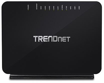 TrendNet AC750 VDSL2/ADSL2+ Modem Router with 4 x 10/100 LAN ports and 1 x Gigabit Mbps WAN port