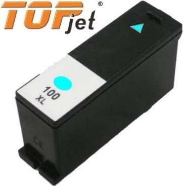 TopJet Generic Replacement Ink Cartridge for Lexmark 100XL LE14N1069BP - Page Yield 600 pages with 5% Coverage for Lexmark S305 / S405 / S505 / S605 / S815 / Pro 205 / Pro 705 / Pro 707 / Pro 805 / Pro 905 - High Yield Cyan