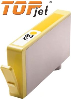 TopJet Generic Replacement Ink Cartridge for HP 655XL CZ112AE - Page Yield 480 pages with 5% Coverage for HP Deskjet Ink Advantage 3525 / 4615 / 5525 / 4625 - High Yield Yellow