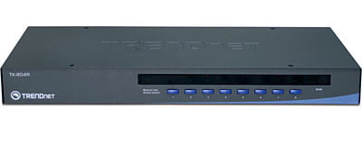 TrendNet (TK-804R) 8 Port Stackable Rack Mount KVM Switch with On Screen Display - Supports both USB and PS/2 connections to console port
