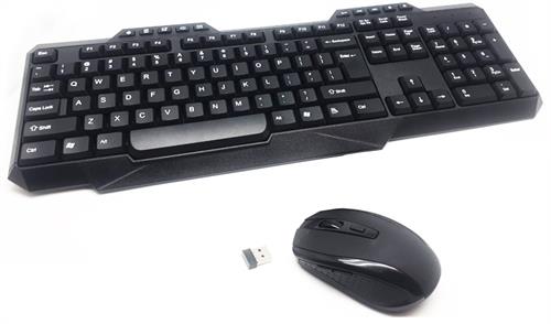 UniQue Wireless USB Multimedia Keyboard and Wireless 5 Button 1000 DPI Optical Mouse Combo- Wireless 104 Qwerty Keyboard With Extra 10 Keys For Multimedia Functions