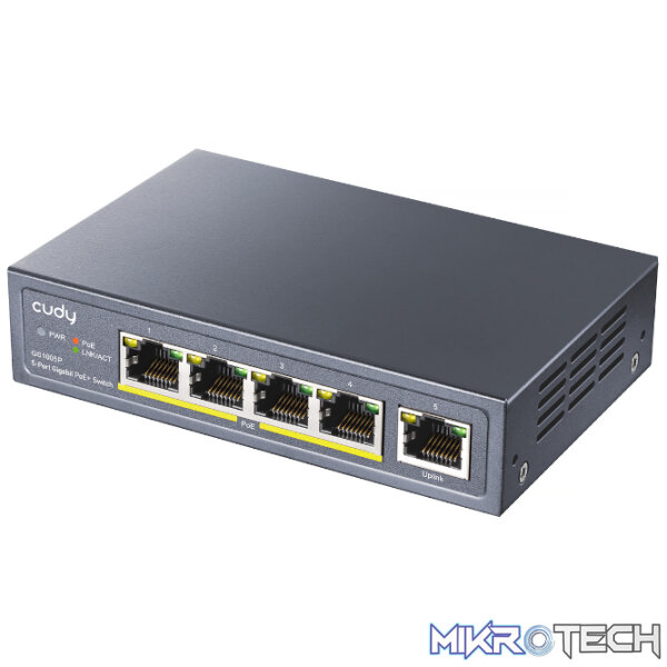 Cudy 5-Port Gigabit PoE+ Unmanaged Switch - Image 2