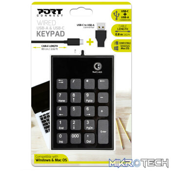 PORT NUMERIC KEYPAD WIRED - TYPE C