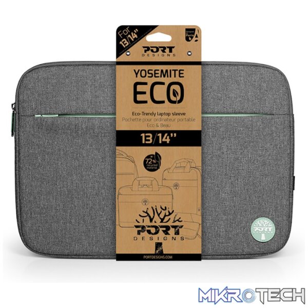 PORT YOSEMITE ECO - SLEEVE - 14 INCH - GREY PORT YOSEMITE ECO - SLEEVE - 14 INCH - GREY