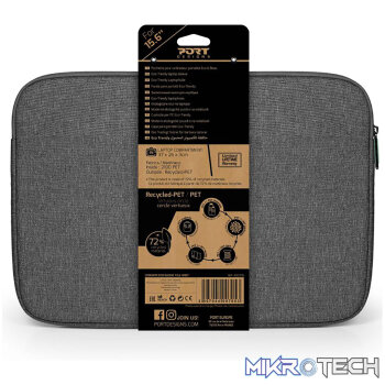 PORT YOSEMITE ECO - SLEEVE - 15.6 INCH - GREY