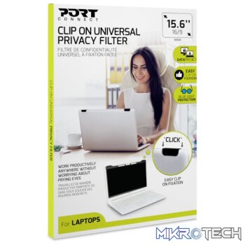 Port Connect 2D Clip On Universal Privacy Filter 15.6"