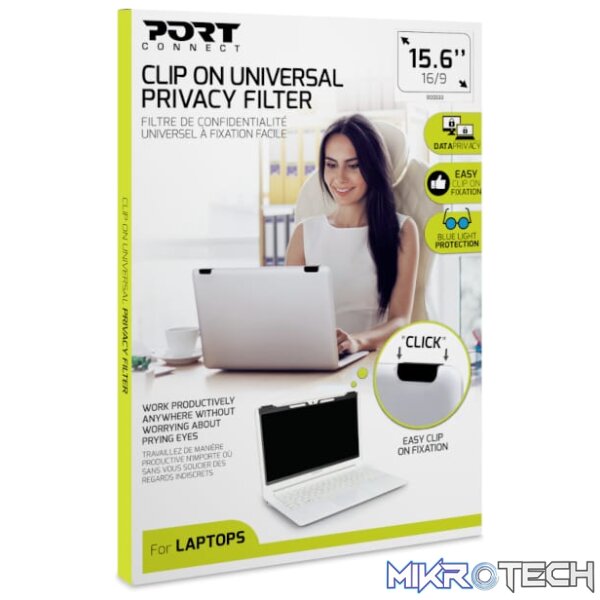 Port Connect 2D Clip On Universal Privacy Filter 15.6" Port Connect 2D Clip On Universal Privacy Filter 15.6"