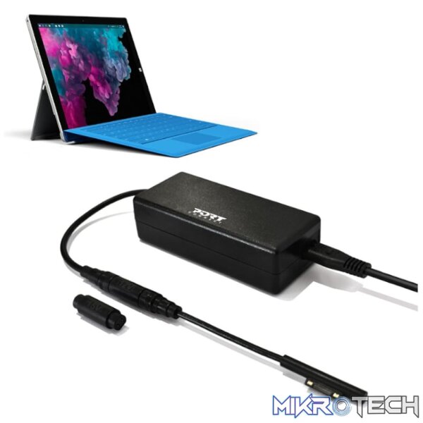 Port Connect 60W for Microsoft Surface Adapter - Black - Image 3