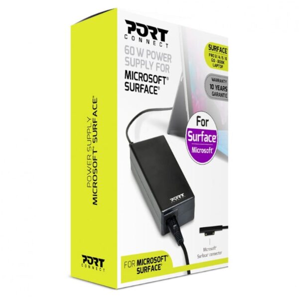 Port Connect 60W for Microsoft Surface Adapter - Black