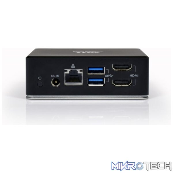 Port USB Type-C to 1 x RJ45|2 x USB3.1 Gen1|2 x HDMI|1 x Type-C|1 x USB3.1 Gen1 | Apple Charging 2.4A|1 x Aux Dock - Black - Image 4
