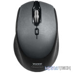 Port Wireless Silent 3600DPI 3 Button USB and Type-C Dongle Mouse - Black