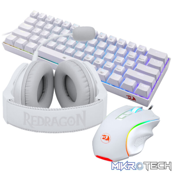 REDRAGON 3IN1 MS|HS|KB WIRED COMBO - WHITE - Image 2