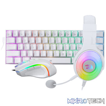 REDRAGON 3IN1 MS|HS|KB WIRED COMBO - WHITE