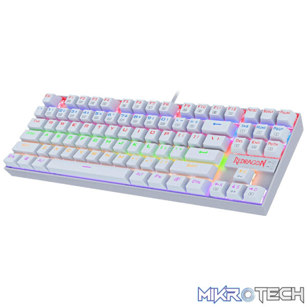 REDRAGON KUMARA Mechanical 87 Key|RGB Backlit Gaming Keyboard - White - Image 2