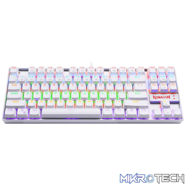 REDRAGON KUMARA Mechanical 87 Key|RGB Backlit Gaming Keyboard - White - Image 3