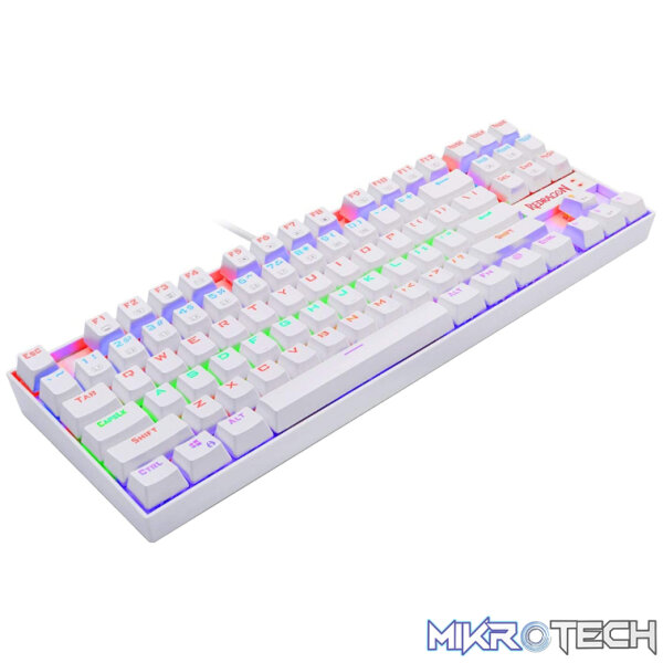 REDRAGON KUMARA Mechanical 87 Key|RGB Backlit Gaming Keyboard - White - Image 4
