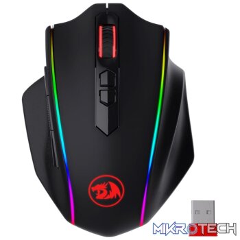 REDRAGON VAMPIRE ELITE Wireless 16000DPI|8 Button|Ergonomic Design|P3335 Optical Sensor|Type-C Cable|RGB Backlit Gaming Mouse - Black