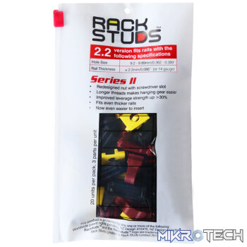 Rackstuds 2.2mm 20 Pack Red