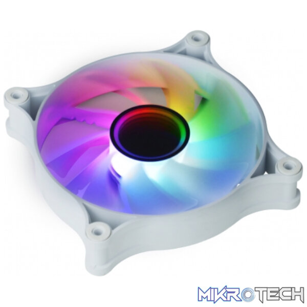 Raidmax NV-IT120FW 120mm ARGB Case Fan - White - Image 3